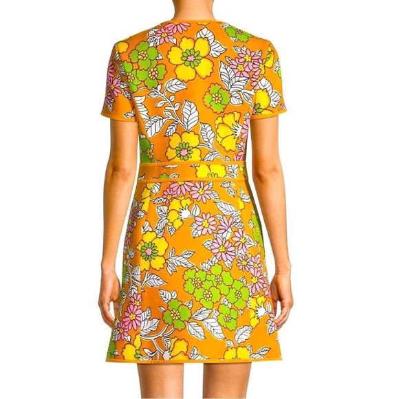 TORY BURCH Wallpaper Floral Twill Nadia Retro Mini Dress Nostalgic Vacation 4 - Picture 15 of 16